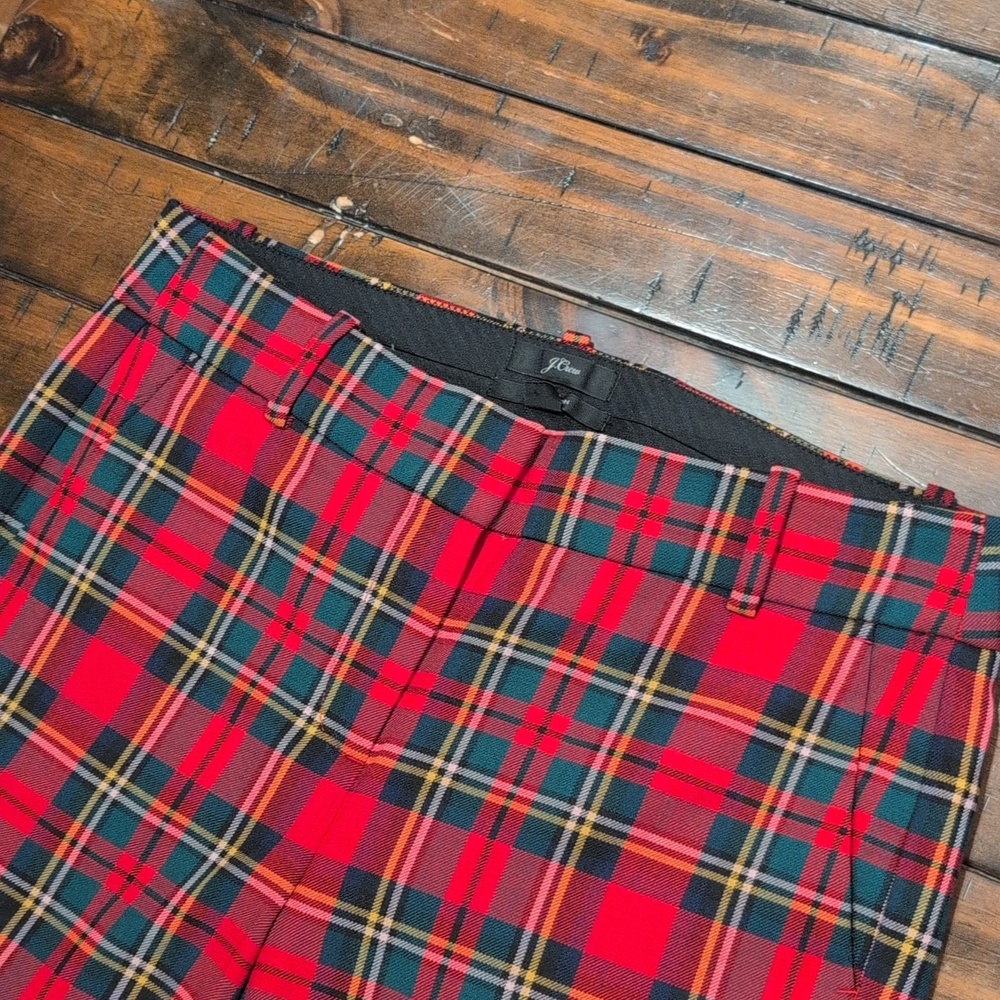 J. Crew Cameron Slim Ankle Crop Pants Tartan Wool Blend - Picture 3 of 9
